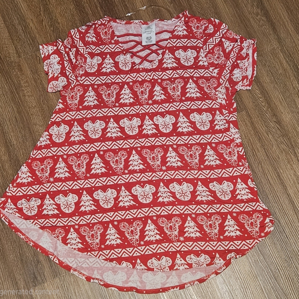 Original Disney Christmas Short Sleeve Top